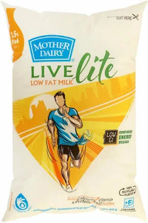Mother Dairy Double Tond milk 1Ltr